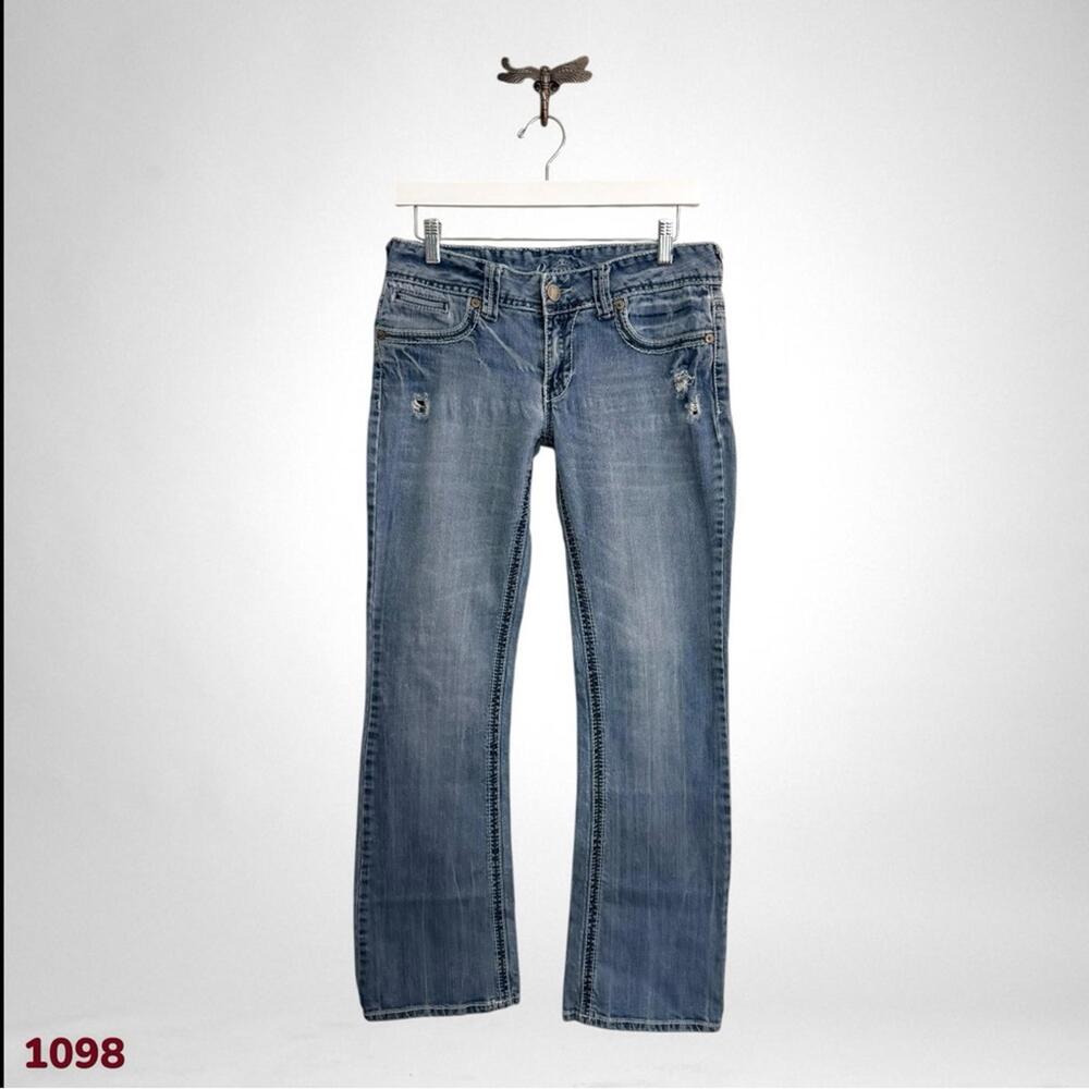 1098 Premiere by Rue21 Flare Jeans 30x31.5 Low rise Light Wash Stretch